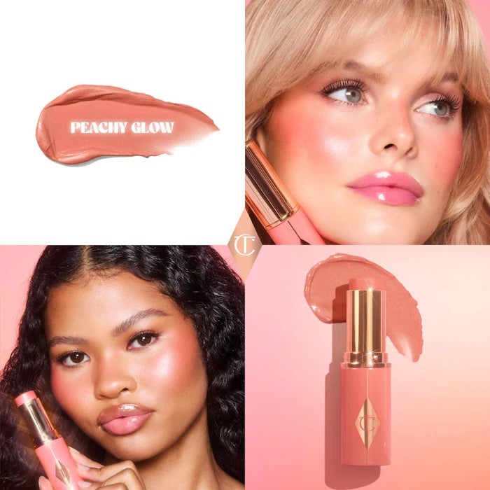 Charlotte Tilbury 
Unreal Lip + Cheek Glow Blush Stick with Hyaluronic Acid