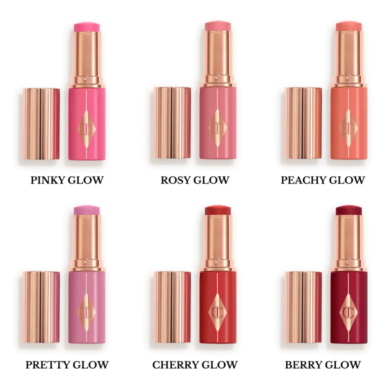 Charlotte Tilbury 
Unreal Lip + Cheek Glow Blush Stick with Hyaluronic Acid