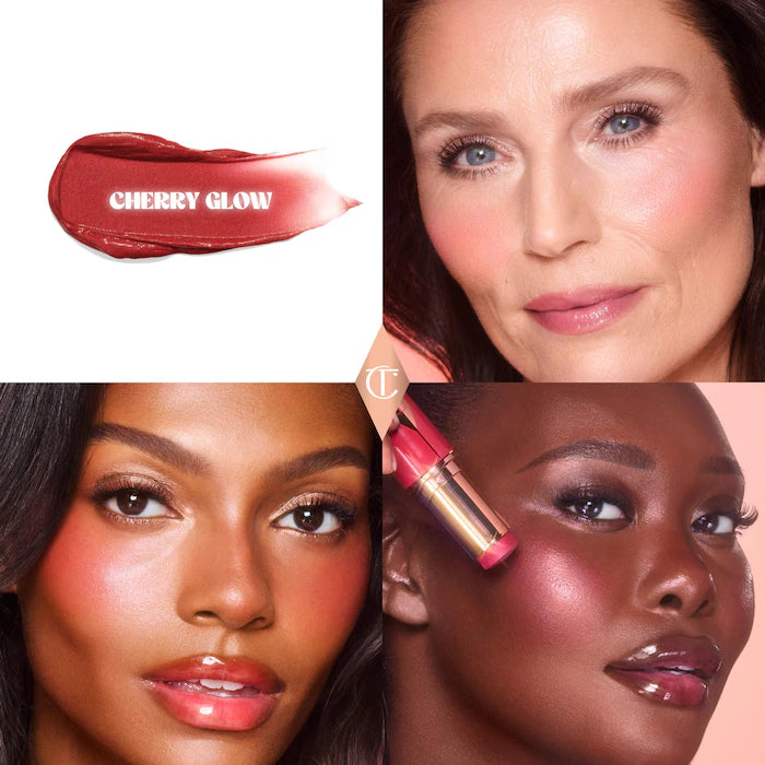 Charlotte Tilbury 
Unreal Lip + Cheek Glow Blush Stick with Hyaluronic Acid