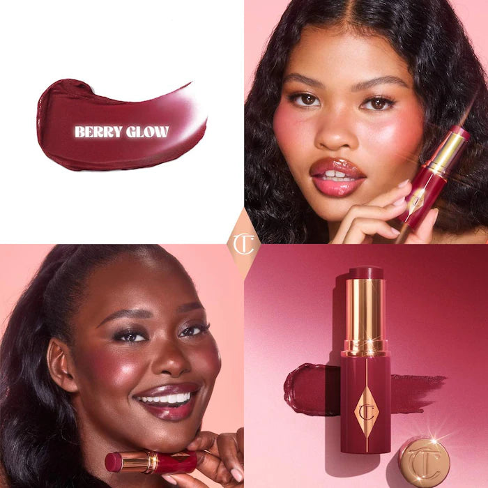 Charlotte Tilbury 
Unreal Lip + Cheek Glow Blush Stick with Hyaluronic Acid