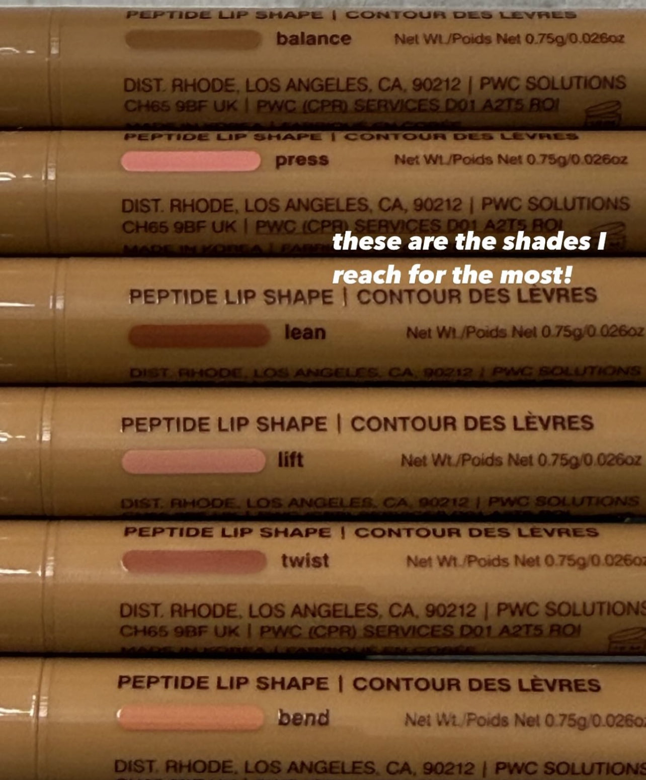 Rhode Peptide Lip Shape (Preorder~ETA Mid Feb 2025 arrival)