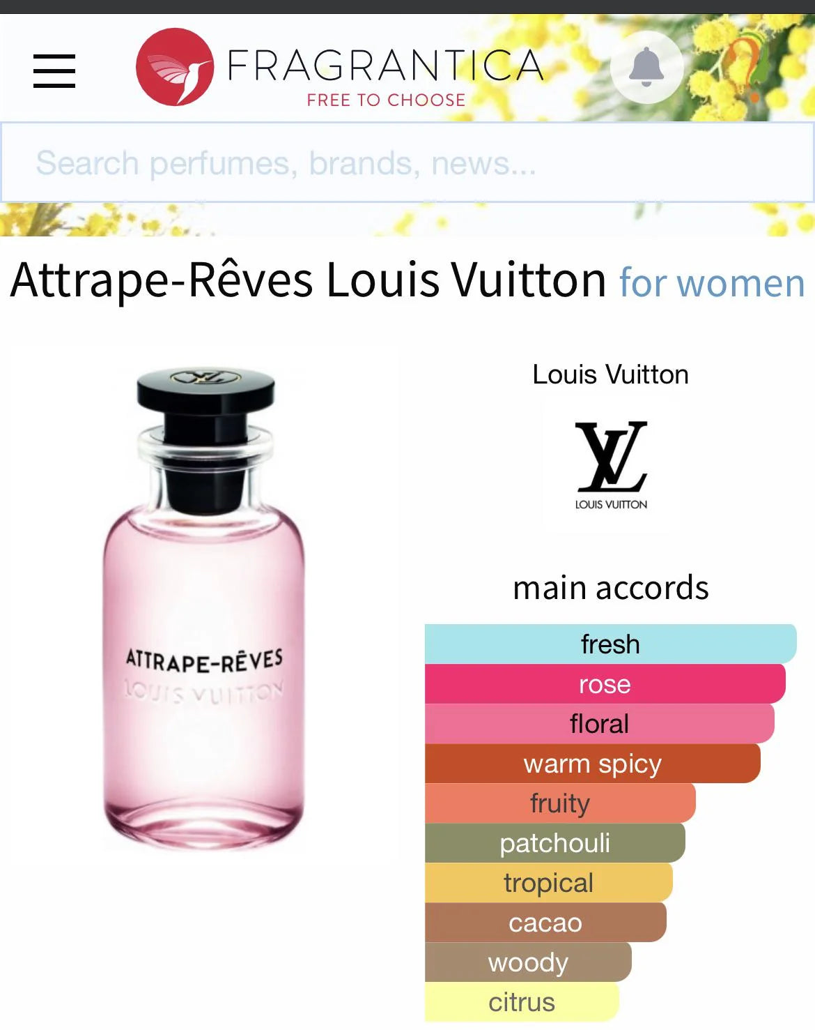 Louis Vuitton Attrape-Rêves LOUISVUITTON ATTRAPE REVES 100mlア
