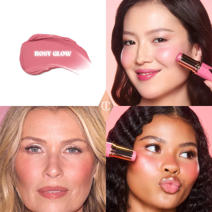 Charlotte Tilbury 
Unreal Lip + Cheek Glow Blush Stick with Hyaluronic Acid
