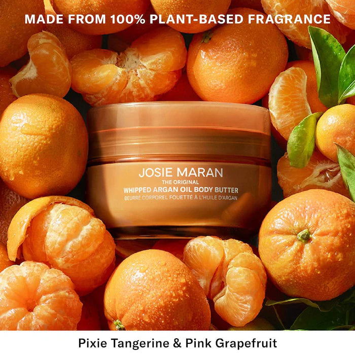 Josie Maran Topless Tangerine - Whipped Argan Oil Refillable Firming Body Butter Jar