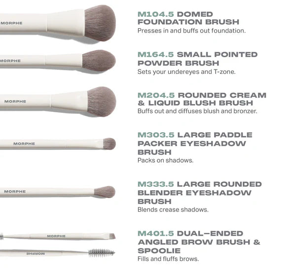 Morphe Along for the Glide 6-Piece Travel Brush Set