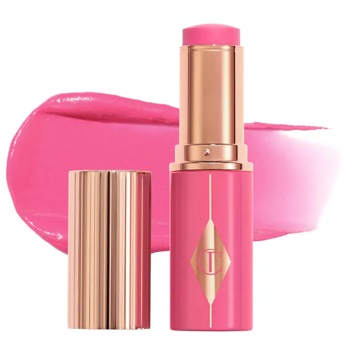 Charlotte Tilbury 
Unreal Lip + Cheek Glow Blush Stick with Hyaluronic Acid