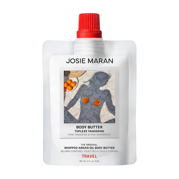 Josie Maran Topless Tangerine - Whipped Argan Oil Refillable Firming Body Butter Jar