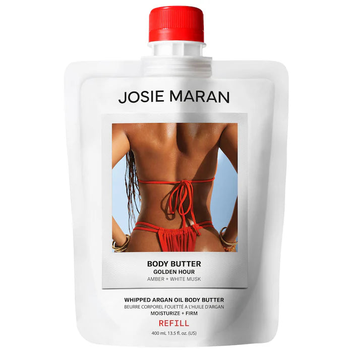 Josie Maran Golden Hour (Amber, White Musk) - Whipped Argan Oil Refillable Firming Body Butter