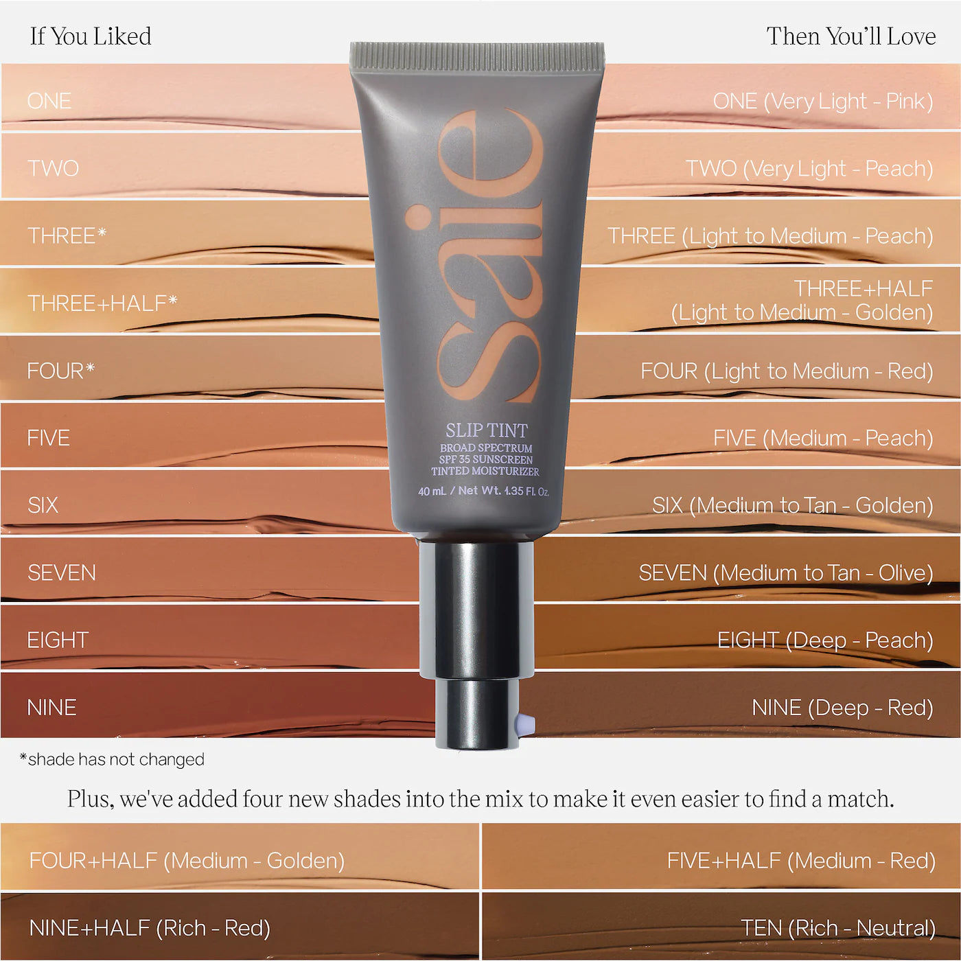 Saie Beauty Slip Tint Dewy Tinted Moisturizer SPF 35 Sunscreen