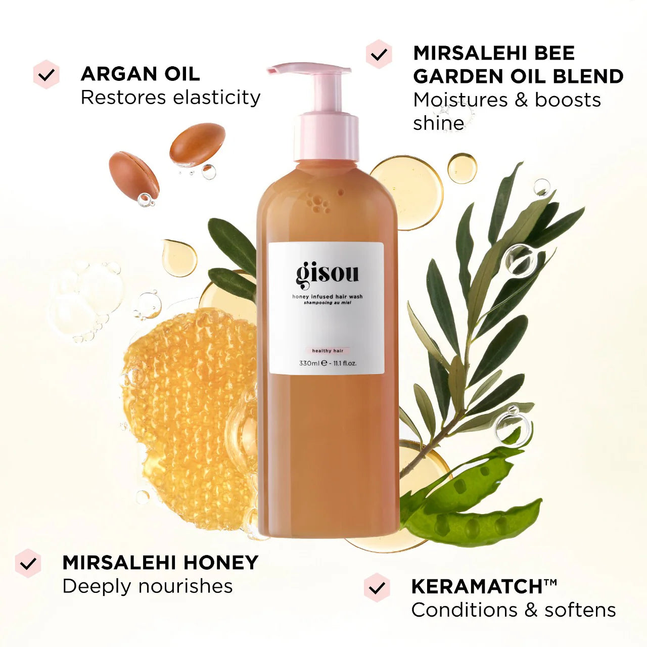 Gisou Honey Infused Hair Wash Shampoo