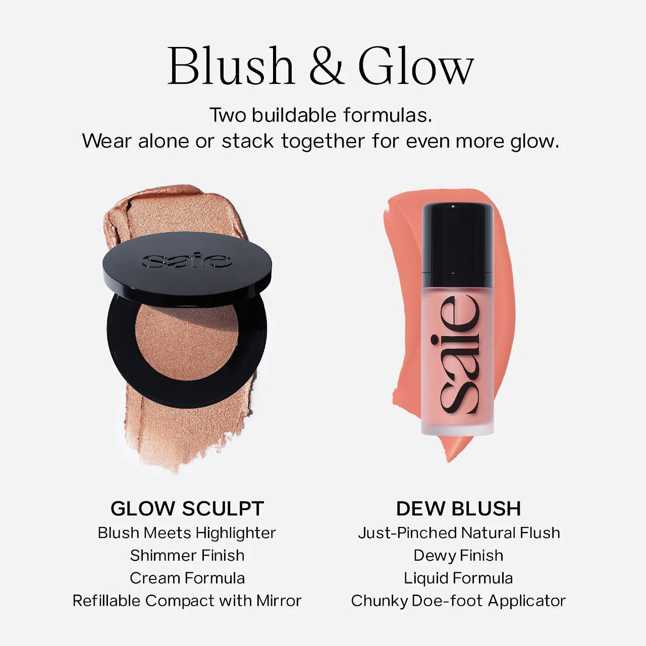 Saie Beauty Glow Sculpt Multi-Use Cream Highlighting Blush