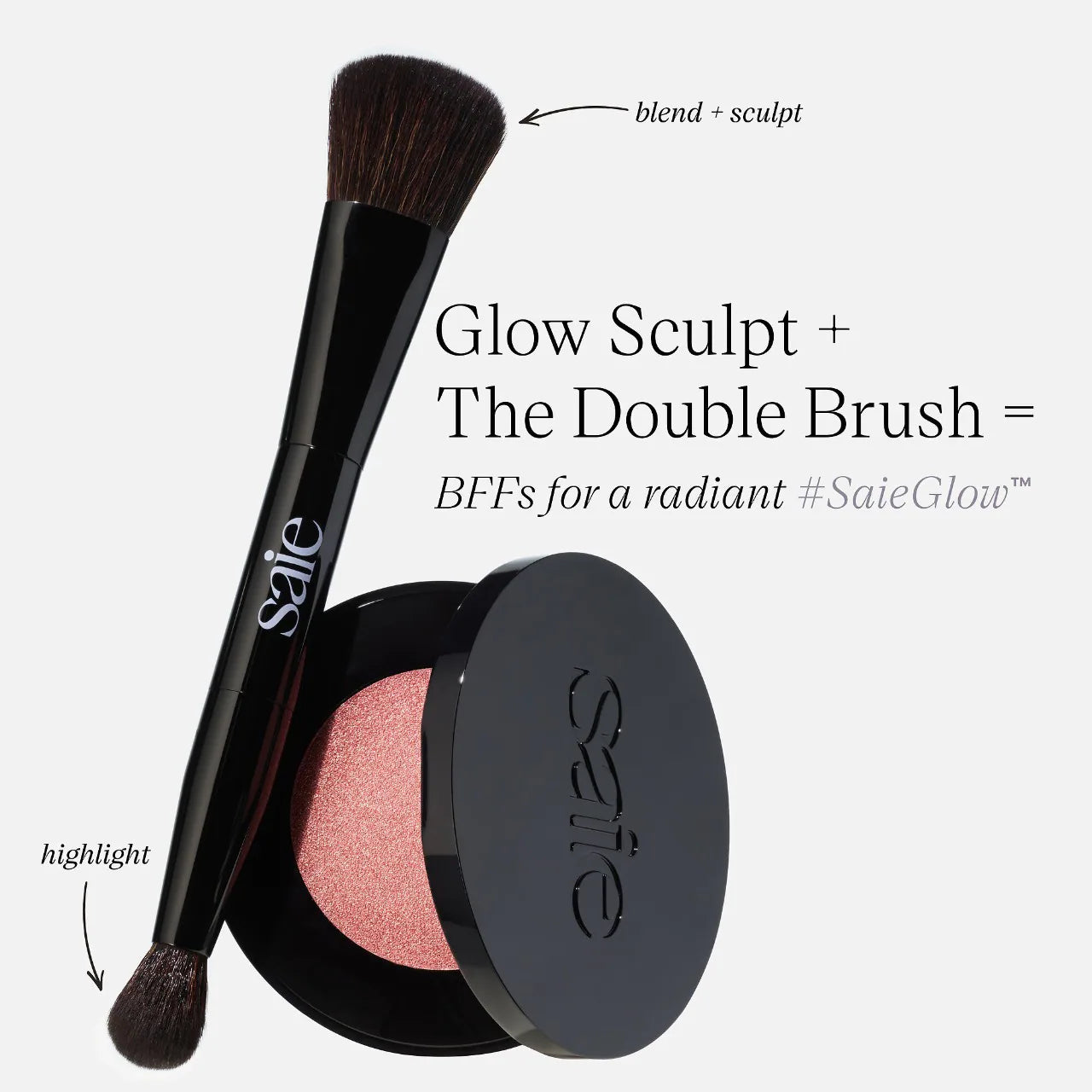 Saie Beauty Glow Sculpt Multi-Use Cream Highlighting Blush