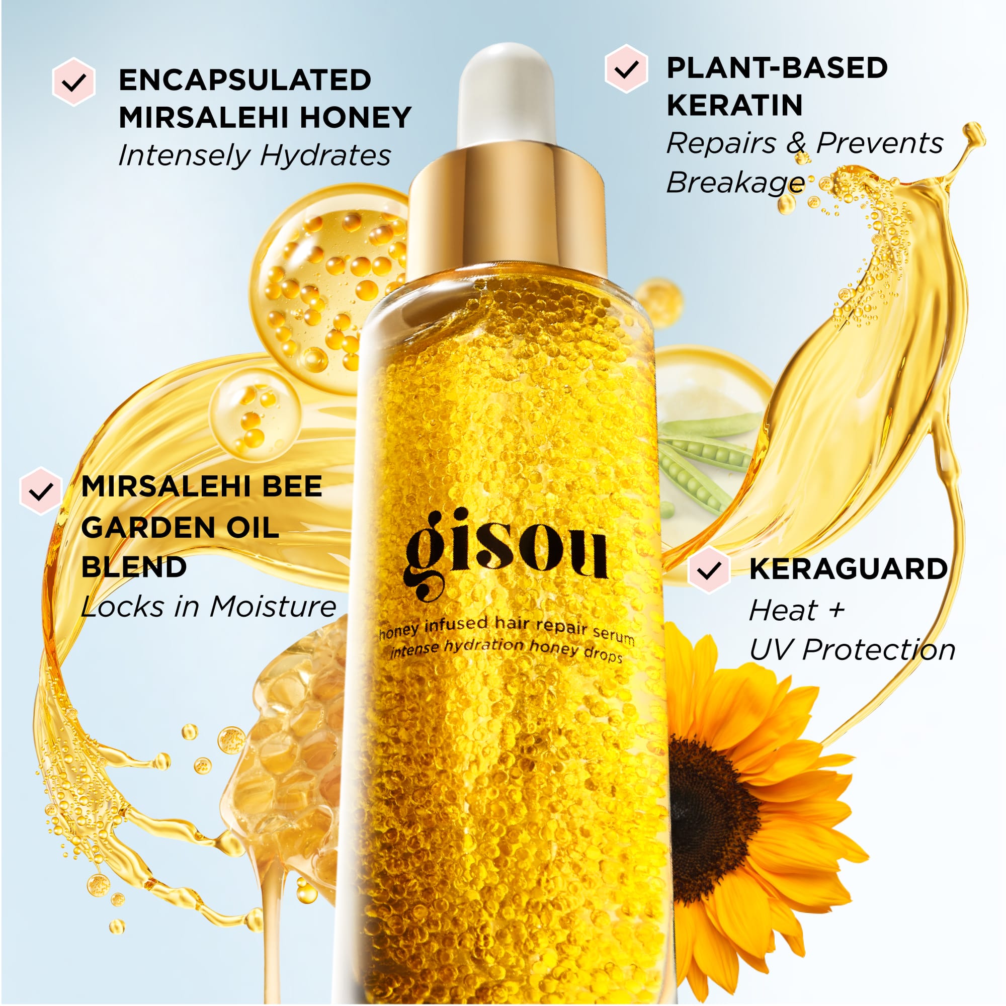 Gisou Honey Infused Hair Repair Serum