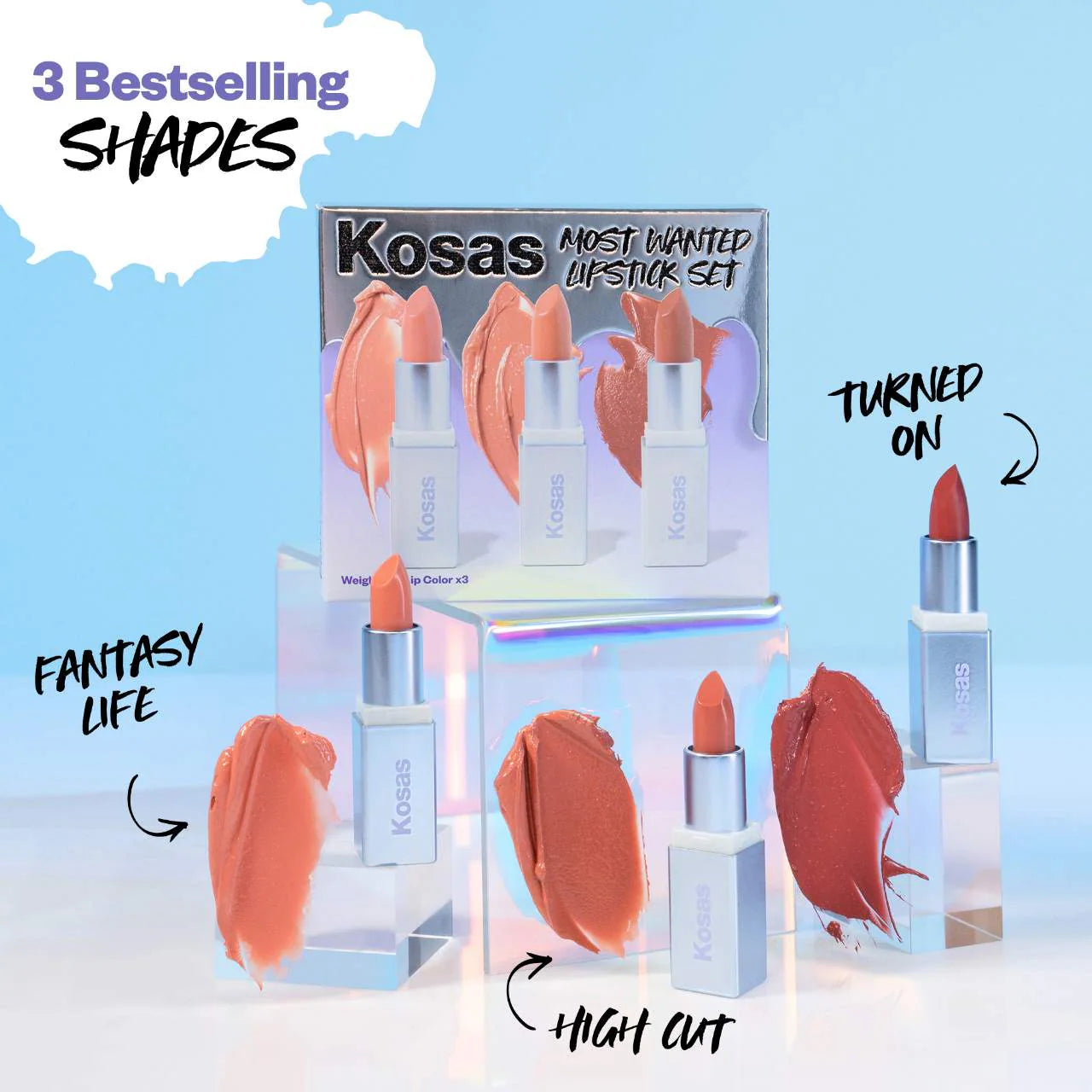 Kosas Mini Most Wanted Nude Lipstick Set