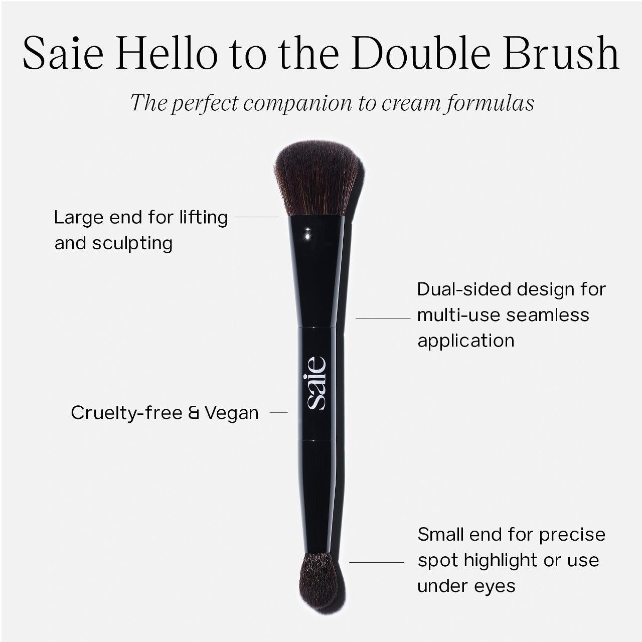 Saie Beauty The Double-Ended Sculpting Brush